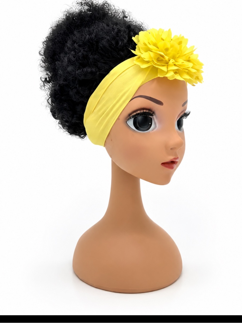 Yellow Floral Stretch Headband for Kids